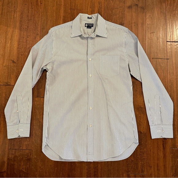 J. Crew Shirts J Crew Striped Long Sleeve Button Down Collared Dress Shirt Sz M Poshmark